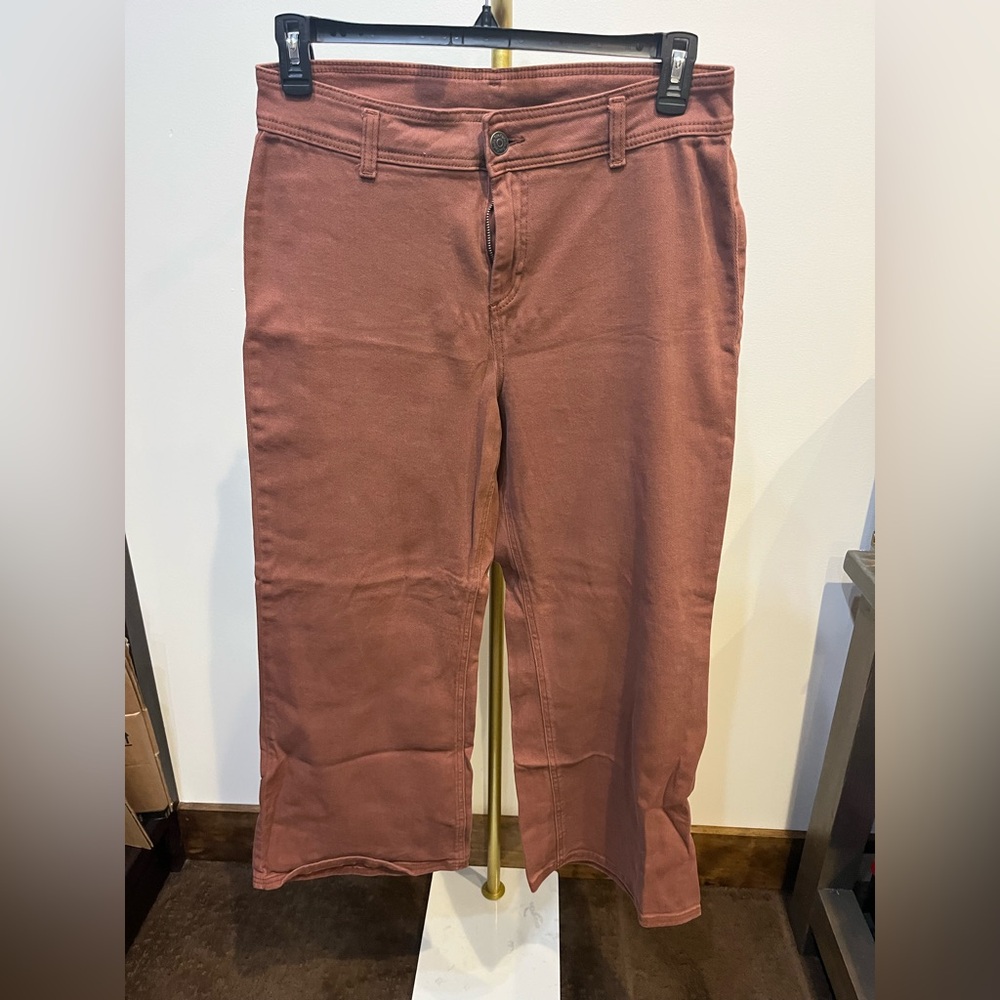 Wide Leg Women's Pants in Rust